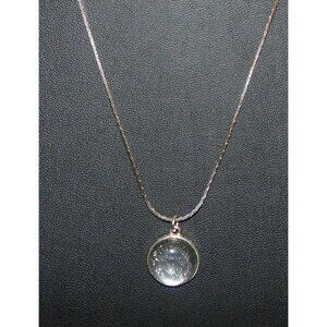 Always Sisters Always Friends Domed Silver Tone Pendant Necklace